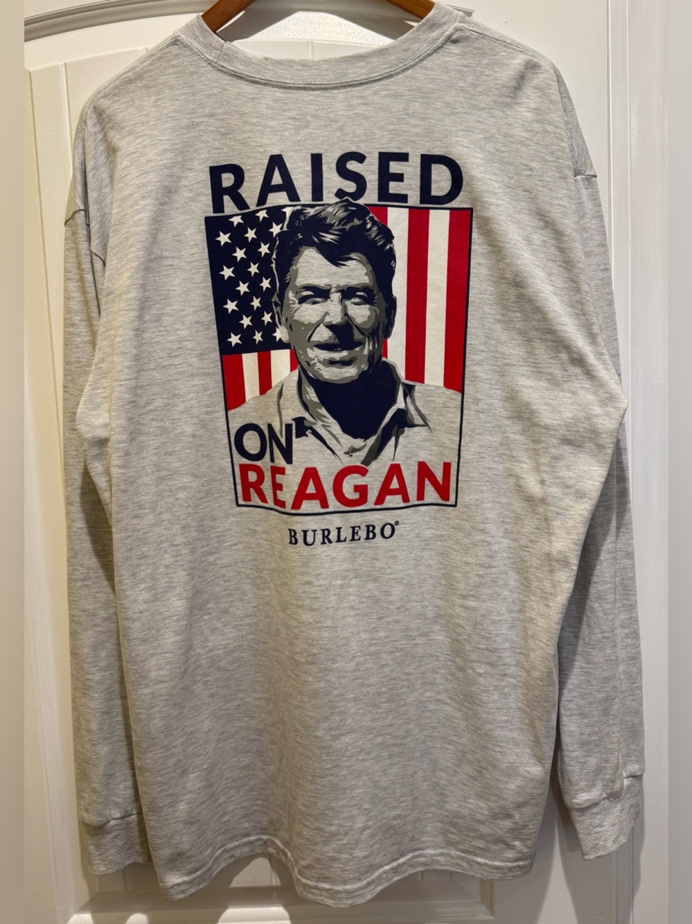 Burlebo “Raised On Reagan” Long Sleeve Tee Men’s XL * LIKE NEW *